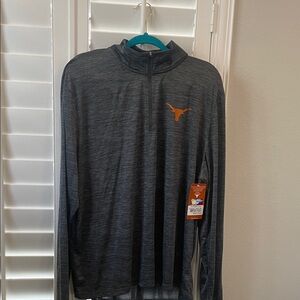 Texas Longhorns Charcoal Heather Quarter Zip Pullover